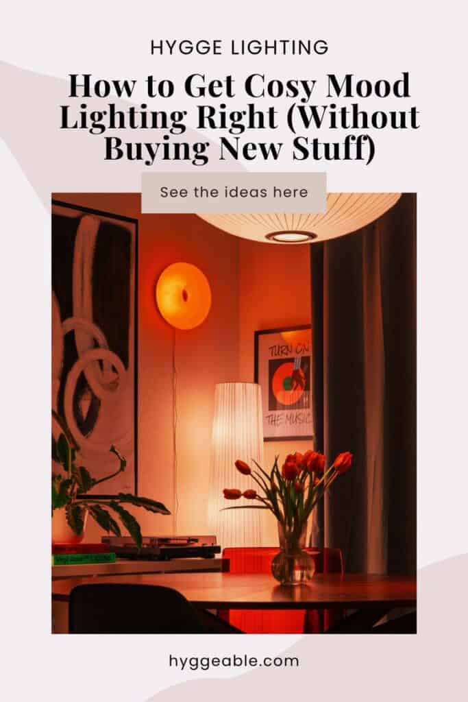 Pinterest pin for the Cozy Mood Lighting post